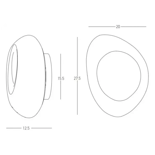 Nowoczesna lampa ścienna 22048 do jadalni szkło chromowane