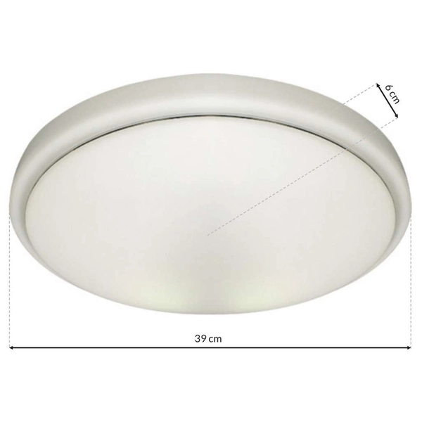 Plafon LAMPA sufitowa PEPE ML6066 Milagro metalowa OPRAWA okrągła LED 20W 4000K do łazienki IP44 biała