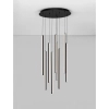 Wisząca lampa sople JAVALTO LE45448 LED 48W 3200K tuby metalowe czarne
