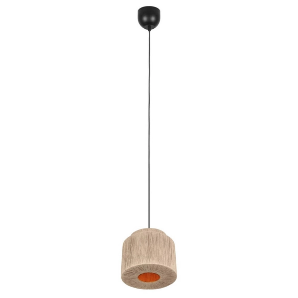 Wisząca lampa boho SMILLA 366800136 nad wyspę juta boho beżowa czarna