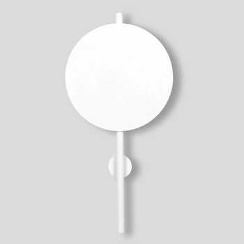 Kinkiet ścienny na słupku Pero K-5323 Kaja okrągły metalowy biały