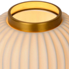 Stołowa LAMPA stojąca GOSSE 13535/24/31 Lucide plisowana LAMPKA porcelanowa biała