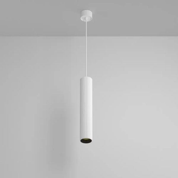 Minimalistyczna sufitowa lampa Calipso P106PL-01-GU10-W tuba biała