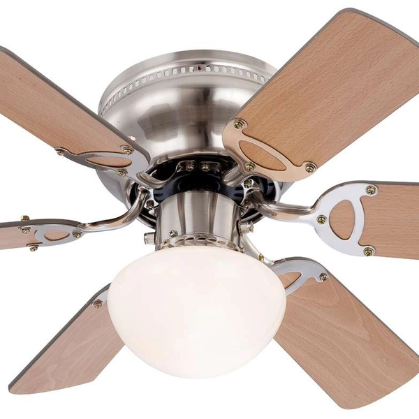 LAMPOWENTYLATOR sufitowy UGO 0307 Globo drewniana OPRAWA plafon WIATRAK z regulacją obrotów nikiel brązowy grafitowy