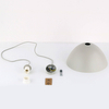 Wisząca lampa nad stół Faro 5899 kuchenna kopuła metalowa beżowa