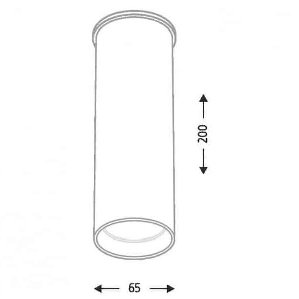 Spot LAMPA sufitowa ARIDA 1110 Shilo natynkowa OPRAWA tuba DOWNLIGHT czarny