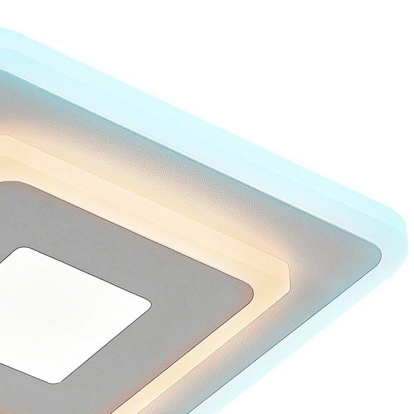 Biały plafon Taneli 6960 kwadratowa lampa LED 12W 3000K-6000K do biura