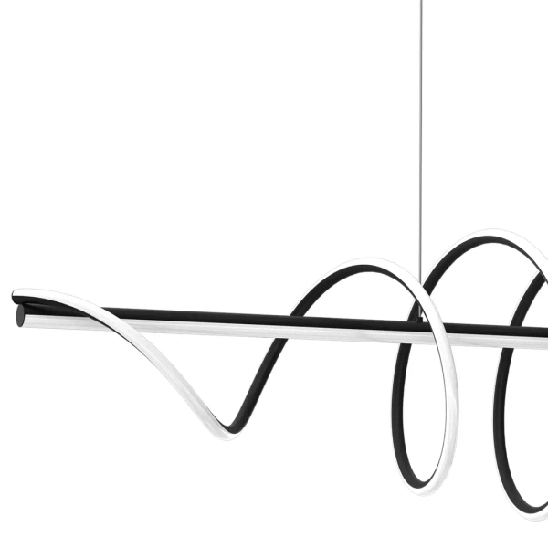 Designerska lampa wisząca TWIST BLACK ML8608 LED 90W 4000K czarna