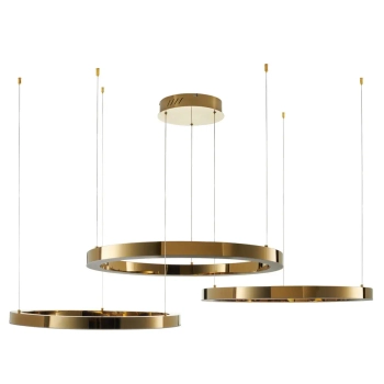 Pierścieniowa lampa wisząca CIRCLE DN924-40+60+80 gold LED 93W 3000K złote