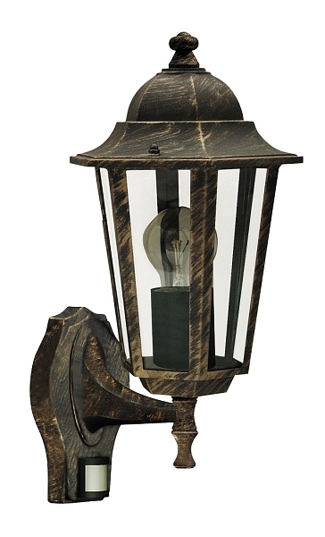 Kinkiet ogrodowy lampion Velence 8218 Rabalux IP43 szklany klosz złoty