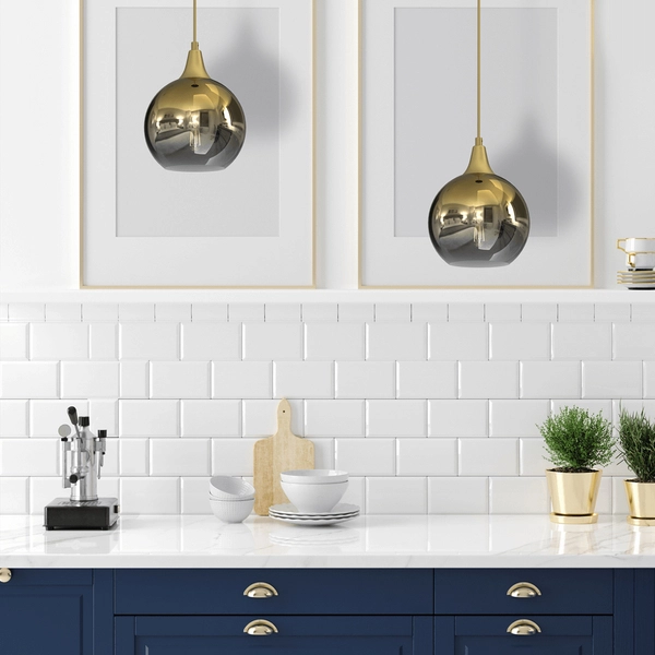 Lampa wisząca Monte MLP8400 ball nad stół przydymiona złota