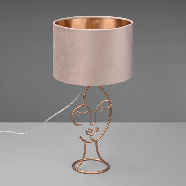 Stołowa lampa Mary R51221044 RL Light face miedziana beżowa