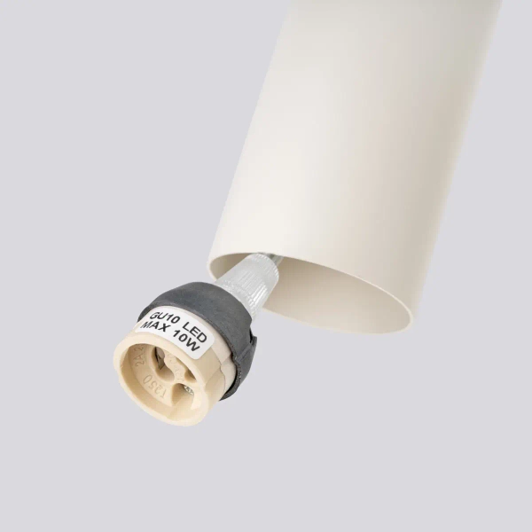 Podłużna lampa wisząca LAGOS SL.1479 tuba ryflowana beżowa