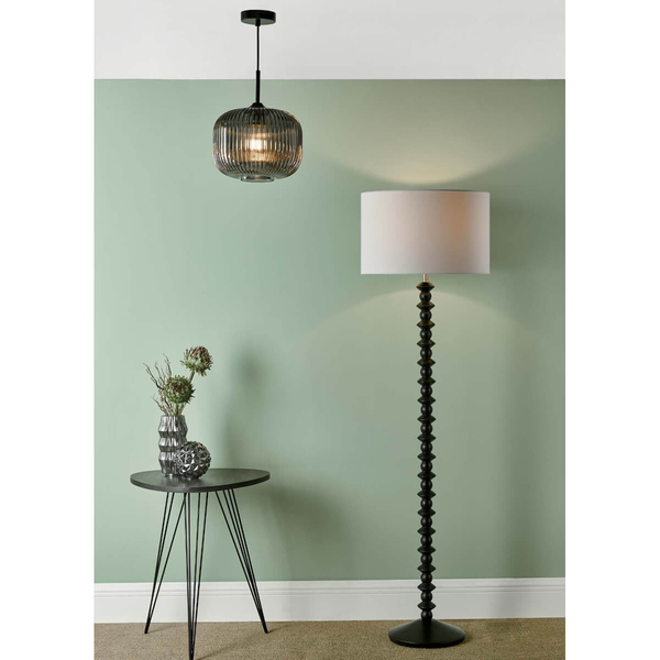 Loftowa lampa wisząca Demarius DEM0110 szklana przydymiony czarny