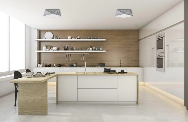 Sufitowa LAMPA plafon SL.0694 natynkowa OPRAWA geometryczna kwadratowa srebrna