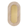 Naścienna lampa TRAVERTINO złota W0478 1xLED 10W 3000K IP44 trawertyn