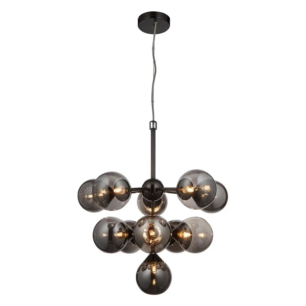 Molekułowa lampa wisząca Oscar 101148 balls czarny przydymiony