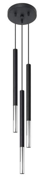 Kaskada LAMPA wisząca SL.0887 okrągła OPRAWA tuby ZWIS metalowy czarny chrom
