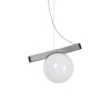 Szklana lampa wisząca BALANCE biała grafitowa MSE1501100489 1xG9 Ø35 kulista