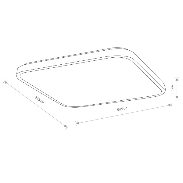 Lampa sufitowa kwadratowa AGNES SQUARE 10994 LED 64W 4000K IP44 biały
