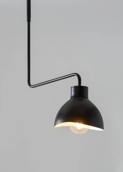 Obrotowa lampa sufitowa Holi 3-płomienna nad stół czarna