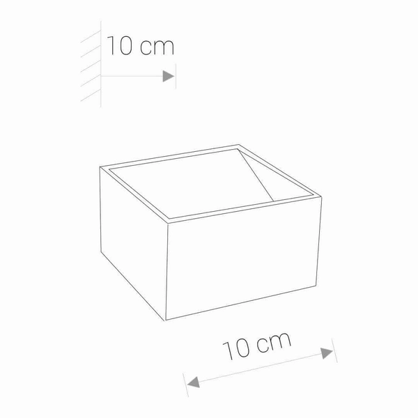 Kwadratowy kinkiet Lia 6913 Nowodvorski LED 7W 3000K kostka metalowy biały