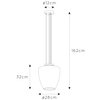 Lampa wisząca FLORIEN 30473/28/62 loftowa bursztynowy mosiądz outlet