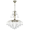 LAMPA wisząca 6246/6 21QG + TR Elem pałacowa OPRAWA crystal glamour zwis mosiądz przezroczysty