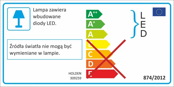 Schodowa LAMPA ogrodowa HOLDEN 309259 Polux zewnętrzna OPRAWA prostokątna LED 1,6W natynkowa outdoor IP65 grafitowa