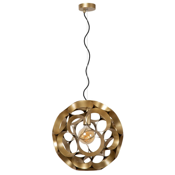 Metalowa lampa wisząca Hannelore 10423/40/02 kula złota