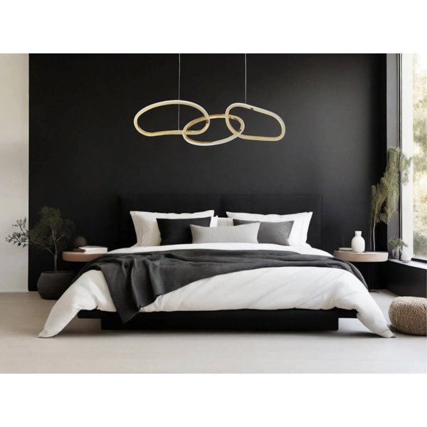 Wisząca lampa Celaya LE42759 Luces Exclusivas pierścienie LED 40W 3000K złote