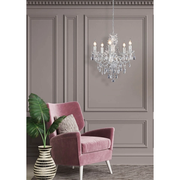 Pałacowy żyrandol Luster R1107-00 świecznikowy crystal przezroczysty