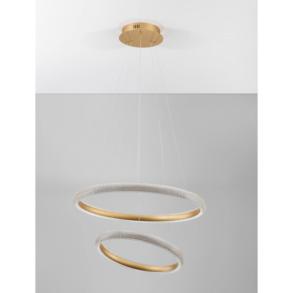 Metalowy ring wiszący Ameca LE42818 LED 41,5W 3000K złoty biały