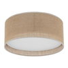Okrągły plafon jutowy klosz Juta 5798 TK Lighting do salonu brązowy biały