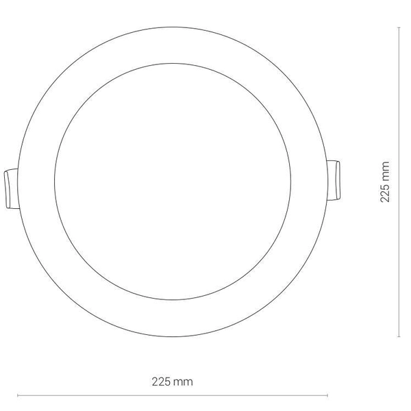Wpust LAMPA łazienkowa KOS 8774 Nowodvorski sufitowa OPRAWA LED 24W 4000K okrągła IP44 biała