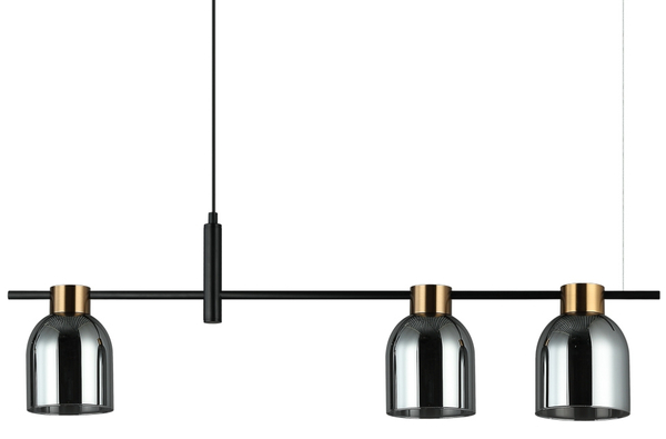Metalowa wisząca lampa Servio PND-66892-3-BK-SG czarna