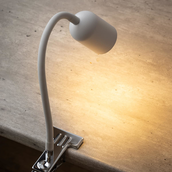 Lampka biurkowa z klipsem Top 4559 TK Lighting na wysięgniku metalowa biała