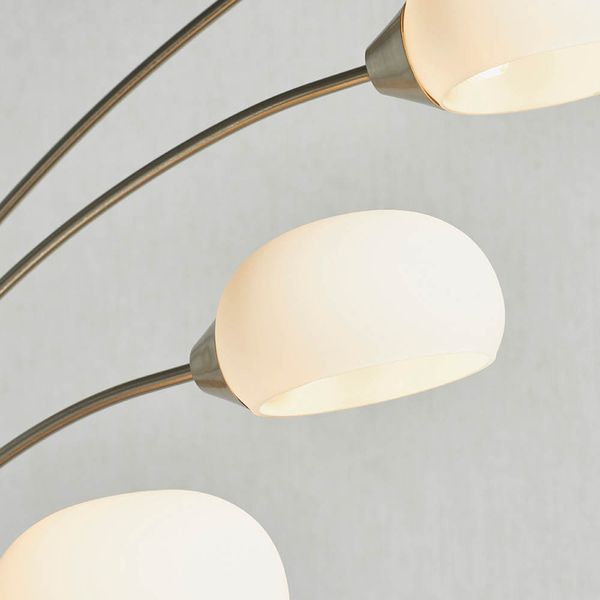 Łukowa lampa podłogowa Jaspa 76568 LED 5,5W 3000K srebrny biały