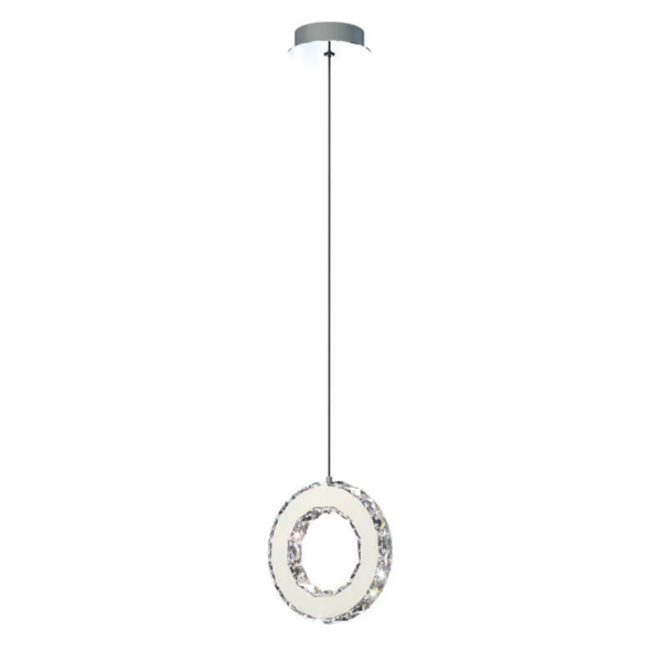 Ściemnialna lampa wisząca Girona MD3713-1-3CT Zumaline LED 10W 3000K chrom