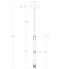 Lampa zwieszana Spoti ABR-S2PO-C Abruzzo LED 3W 3000K tubka czarny