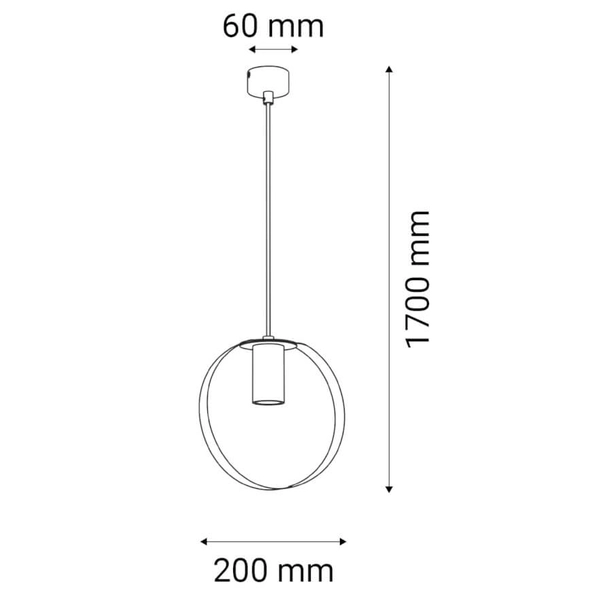 Lampa okrągła wisząca ORTIGA 5043 Shilo do jadalni platynowa