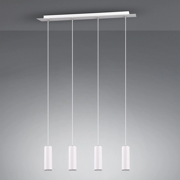 Lampa wisząca na belce MARLEY 312400401 Trio tubki kuchenna biały