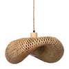 Wisząca lampa japandi Ponti ABR-LWPP1-E27 Abruzzo nad stół bambus brązowy