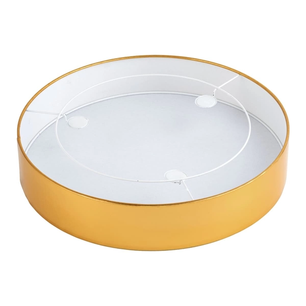 Salonowy plafon glamour Rondo 4843 TK Lighting tkaninowy abażur złoty