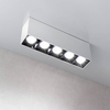 Sufitowa lampa liniowa z oczkami 1059 Domeno LED 15W 3000K prostokąt biała
