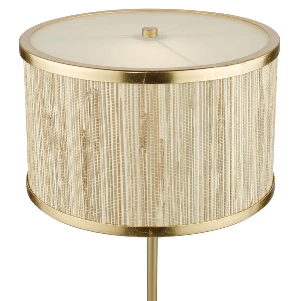 Nocna lampka z abażurem Fenella FEN4235 trawa morska złota