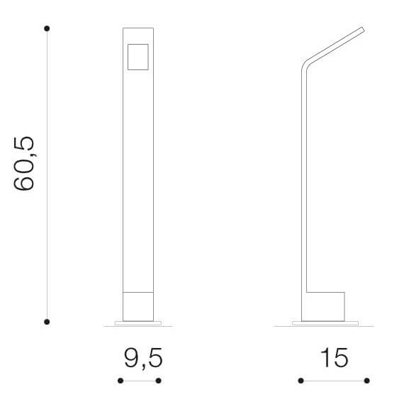 Zewnętrzna lampa stojąca AGAPE AZ3482 Azzardo LED 6W 3000K IP54 szary