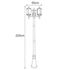 Lampa stojąca zewnętrzna Chicago K-8218 Kaja IP44 potrójna metalowa czarna