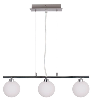 Wisząca lampa pokojowa Raisa balls szklana chrom biała