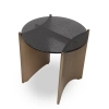 Nowoczesny stolik kawowy MANTA MM001501100396 czarny złoty szklany 50cm